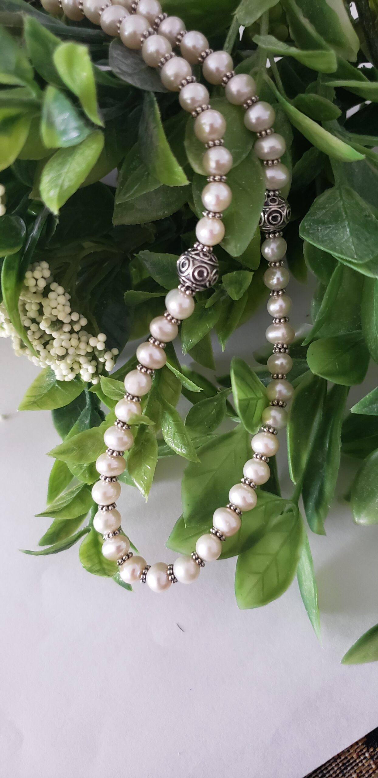 Pearl and Silver Necklace (NP)