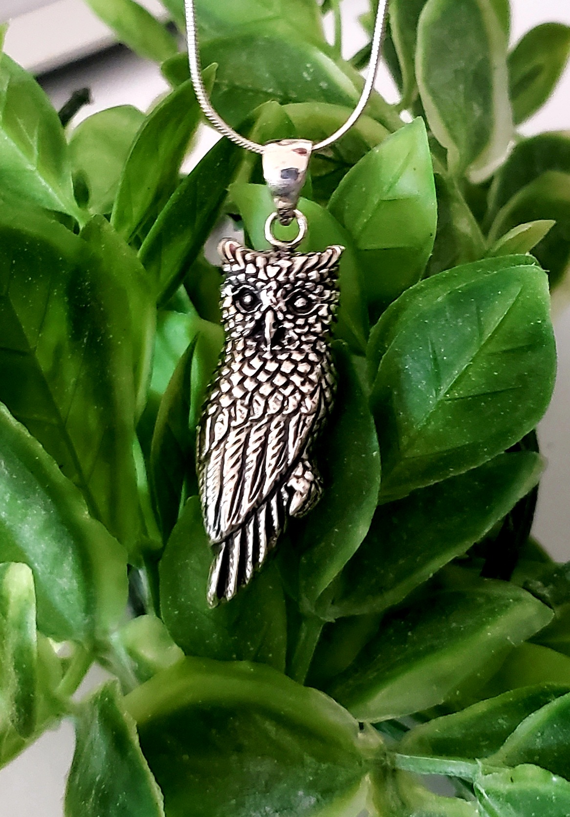 Sterling Silver Owl Pendant (BP44)