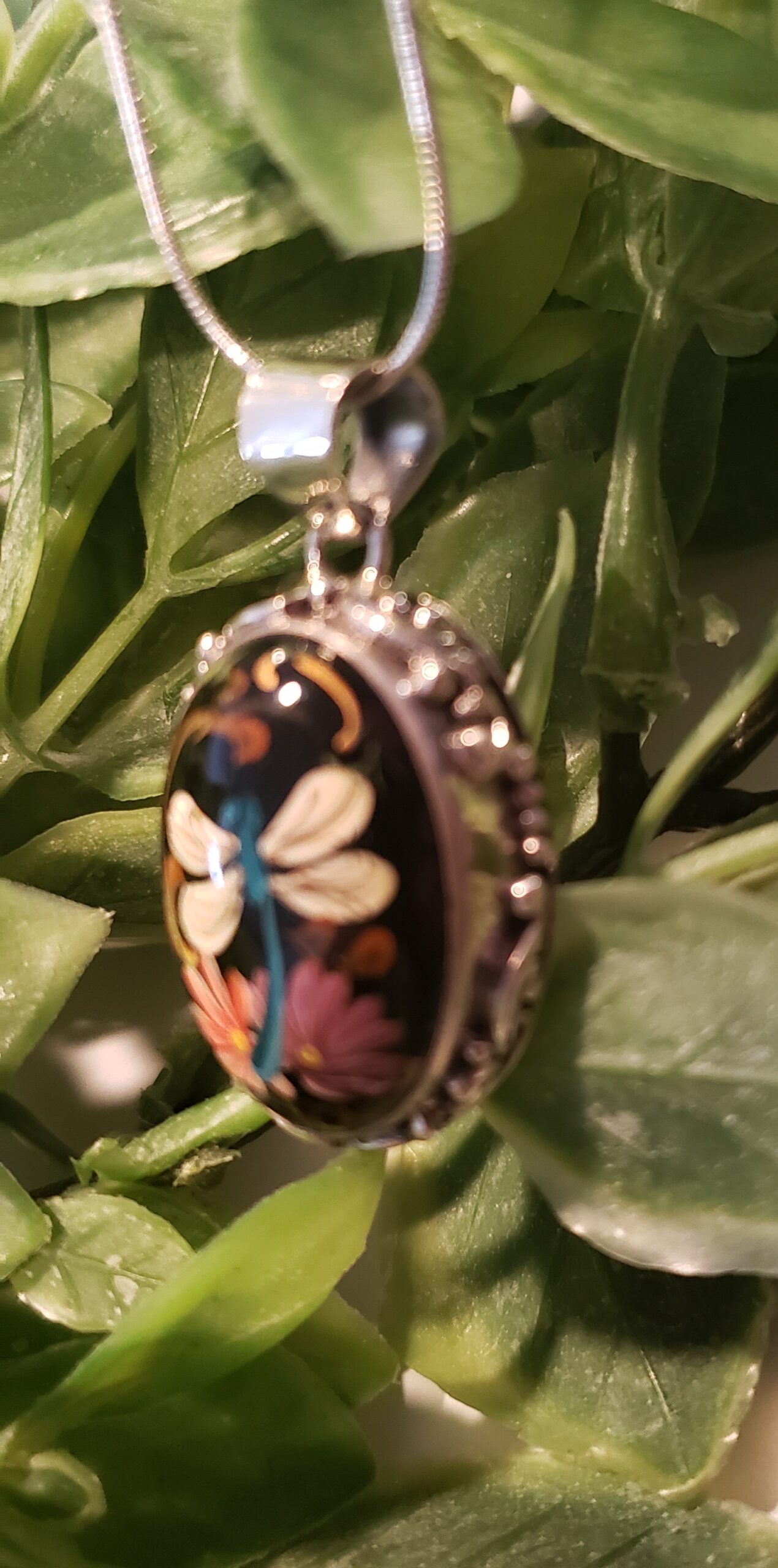 Hand Painted Dragonfly pendant (BP79DF)