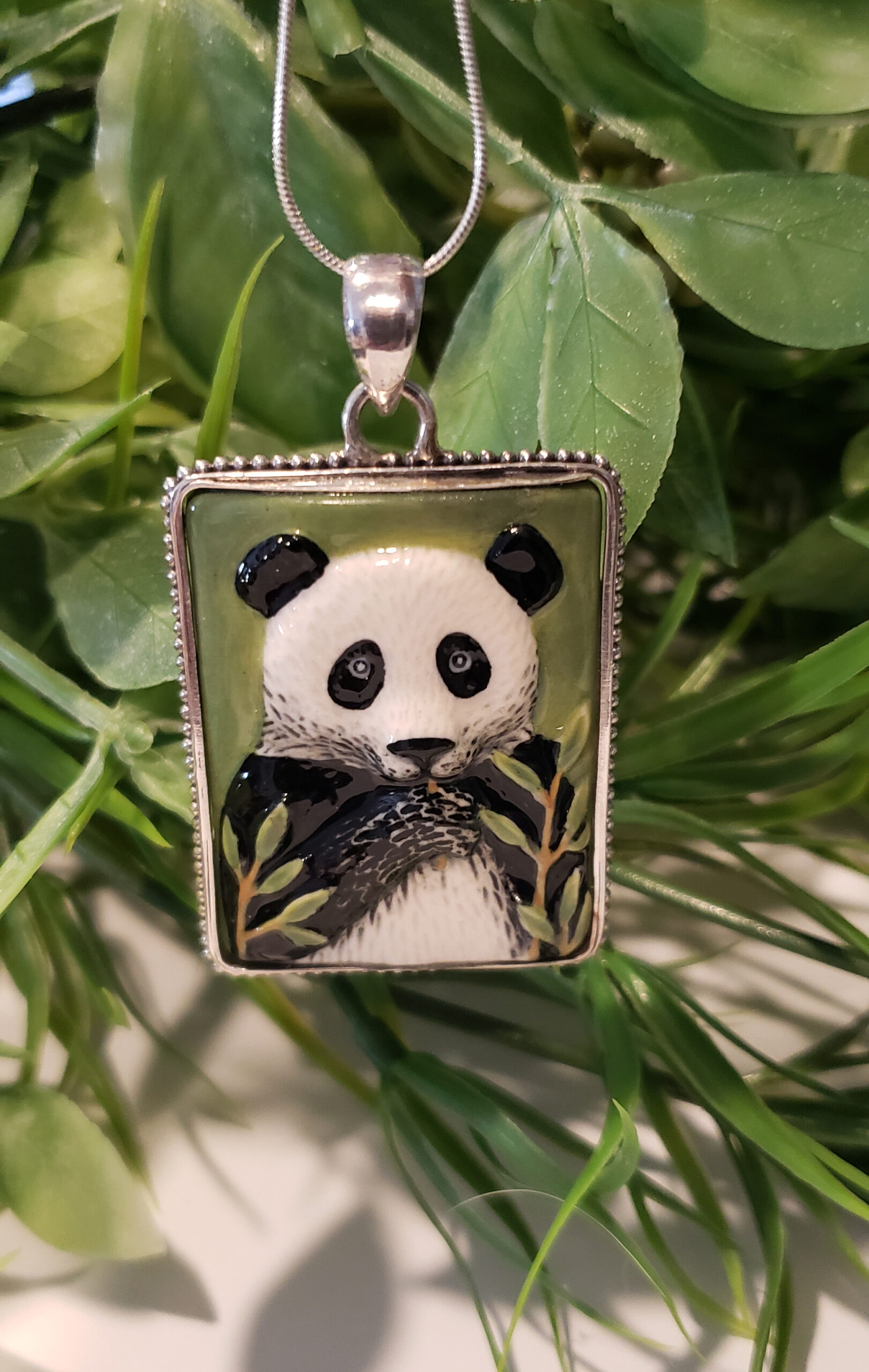Porcelain Panda Bear Pendant (ADB1P)